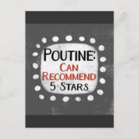Poutine Review 5 sterren Briefkaart