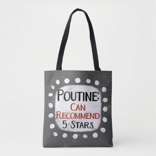 Poutine Review 5 sterren Canvas tas (Voorkant)