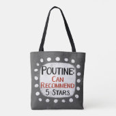 Poutine Review 5 sterren Canvas tas (Achterkant)