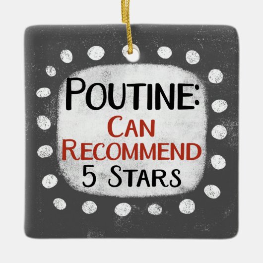 Poutine Review 5 sterren Ornament (Voorkant)