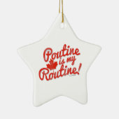 Poutine Thats my Routine Keramisch Ornament (Rechts)