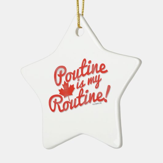 Poutine Thats my Routine Keramisch Ornament (Links)