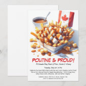 Poutine & Trots – Uitnodiging voor Canada Dag Eetf (Voorkant / Achterkant)