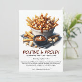 Poutine & Trots – Uitnodiging voor Canada Dag Eetf (Staand voorkant)