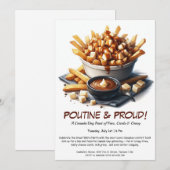 Poutine & Trots – Uitnodiging voor Canada Dag Eetf (Voorkant / Achterkant)