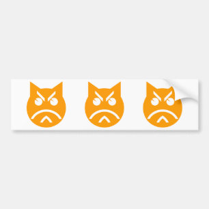 Pouting Emoji Cat Bumpersticker