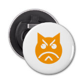 Pouting Emoji Cat Button Flesopener (Voorkant)