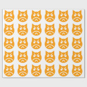 Pouting Emoji Cat Cadeaupapier (Vlak)