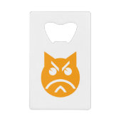 Pouting Emoji Cat Creditkaart Flessenopener (Voorkant)
