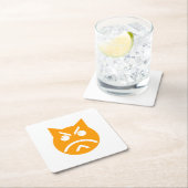 Pouting Emoji Cat Kartonnen Onderzetters (Insitu)