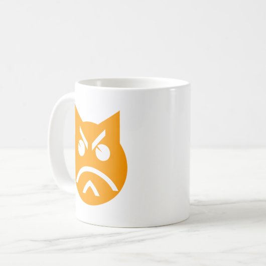 Pouting Emoji Cat Koffiemok (Voorkant links)