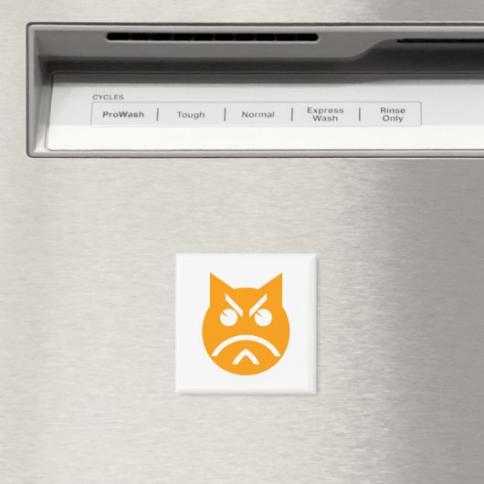 Pouting Emoji Cat Magneet (Insitu (Vaatwasser))