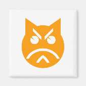 Pouting Emoji Cat Magneet (Voorkant)