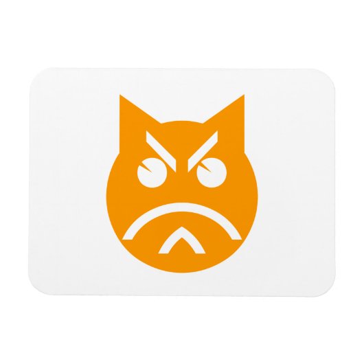 Pouting Emoji Cat Magneet (Horizontaal)