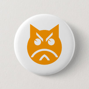 Pouting Emoji Cat Ronde Button 5,7 Cm