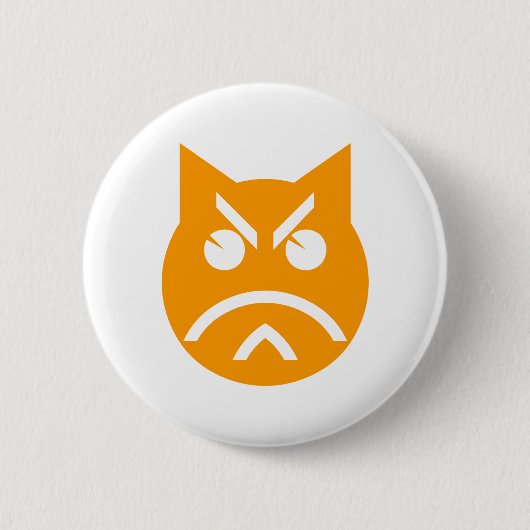 Pouting Emoji Cat Ronde Button 5,7 Cm (Voorkant)