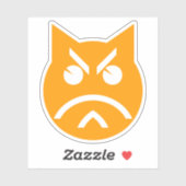 Pouting Emoji Cat Sticker (Vel)