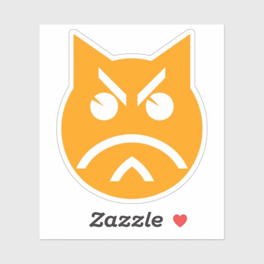 Pouting Emoji Cat Sticker (Vel)