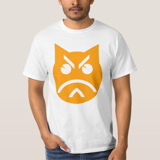 Pouting Emoji Cat T-shirt (Voorkant)