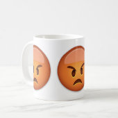 Pouting Face Emoji Koffiemok (Voorkant links)