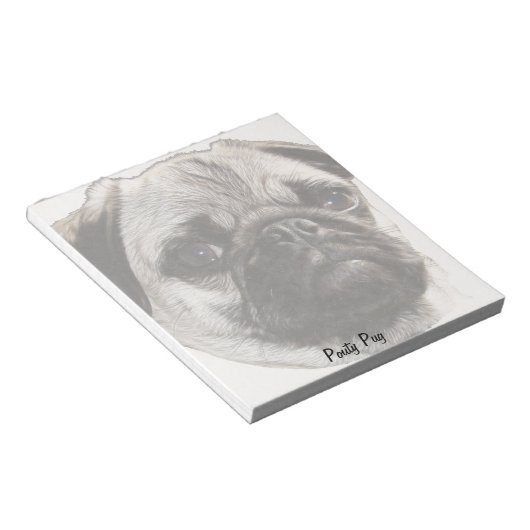 Pouty Pug Notitieblok (Schuin)