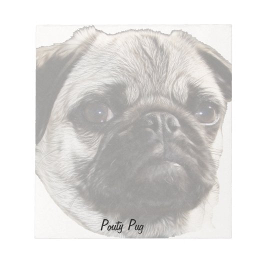 Pouty Pug Notitieblok (Voorkant)