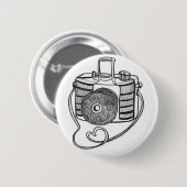 POUVA VERLIES MET VOL25 RONDE BUTTON 5,7 CM (Voorkant /achterkant)
