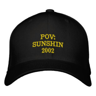 POV SUNSHIN 2002 Geborduurde Zwarte Pet