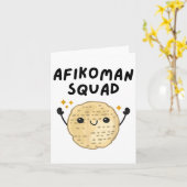 Pover Afikoman Squad Schattige Pesach Peuter Kinde Kaart (Gele Bloem)