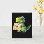 Pover Maror Ma-roar Dinosaur Funny Pesach Peuter Kaart (Gele Bloem)