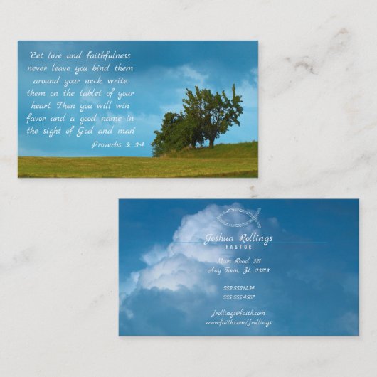 Povers 3;3-4 | Christelijk Inspirerend Visitekaartje (Voorkant / Achterkant)