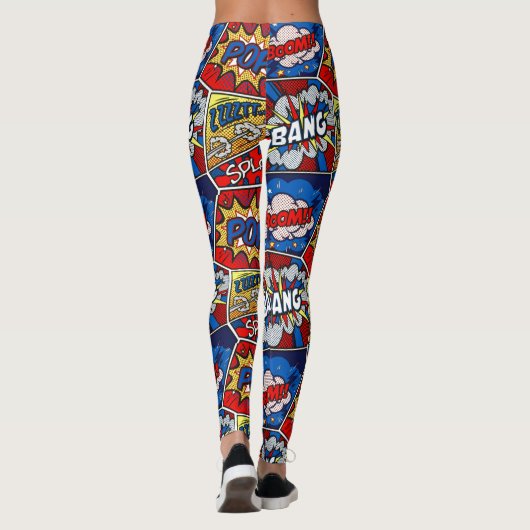 Pow Bang Boom! Fun Super Hero Leggings (Achterkant)