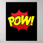 Pow! Bold Pop Art Comic Impact Poster<br><div class="desc">Breng de kracht van klassieke strips naar uw ruimte met dit dynamische 'Pow!' pop art design. Dit ontwerp barst van de energie en levendige kleuren en legt de dramatische impact van stripboekactie vast,  waardoor het een opvallende toevoeging is aan elke kamer.</div>