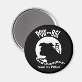 POW BSL Red het Pitbull Dog Embleem Magneet (Voorkant / Achterkant)