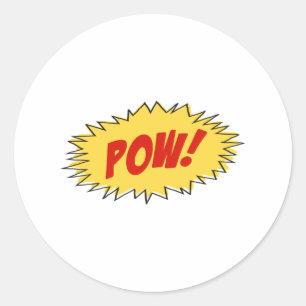 Pow Cartoon Ronde Sticker