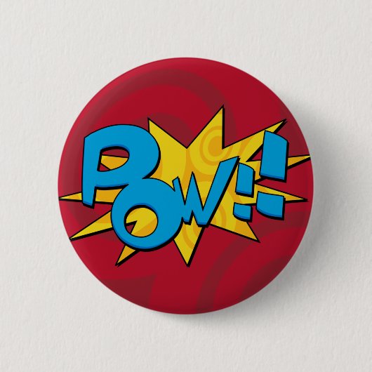 Pow Comic Book Badge Ronde Button 5,7 Cm (Voorkant)