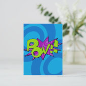 Pow Comic Book Briefkaart (Staand voorkant)