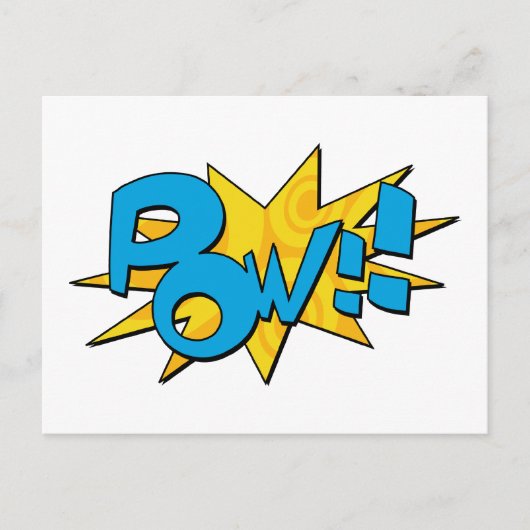 Pow Comic Book Briefkaart (Voorkant)