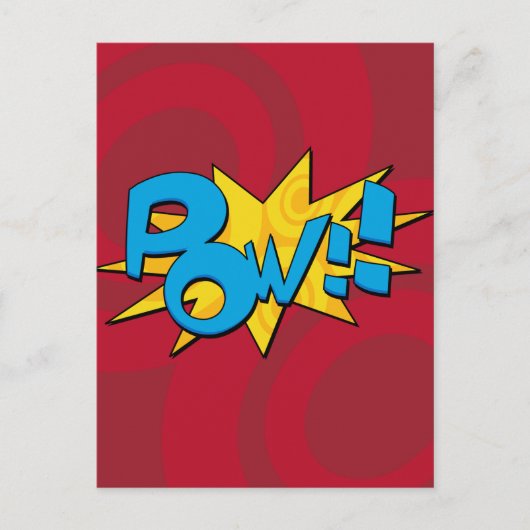 Pow Comic Book Briefkaart (Voorkant)