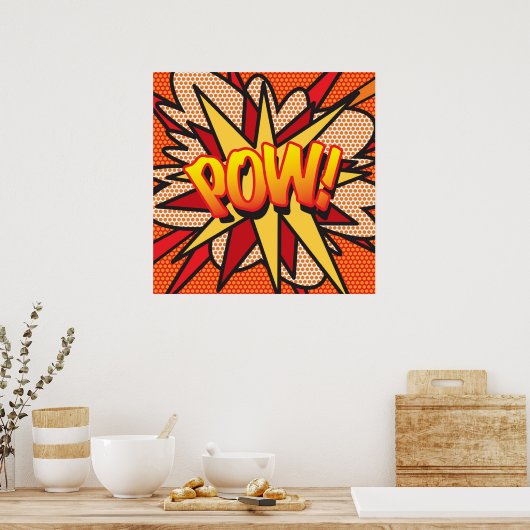 POW Comic Book Pop Art Trendy Fun Poster (Keuken)