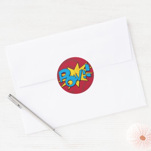 Pow Comic Book Sticker (Envelop)
