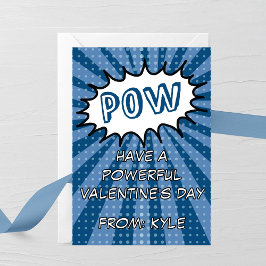 POW Comic Book Valentine’s Day Card Notitiekaartje