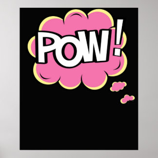POW Comic Cartoon Bubble Speech Cadeau Poster