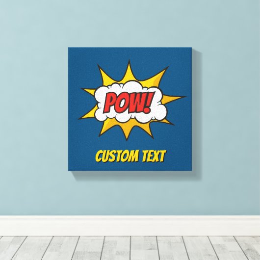 Pow Comic Geluidseffect Canvas Afdruk (Insitu (Houten vloer))