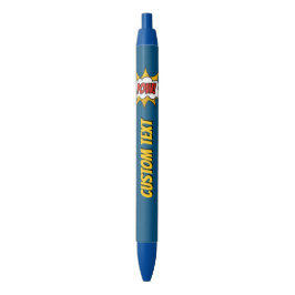 Pow Comic Sound-effect Blauwe Inkt Pen