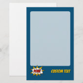 Pow Comic Sound-effect Briefpapier (Voorkant / Achterkant)