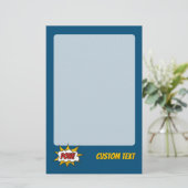 Pow Comic Sound-effect Briefpapier (Staand voorkant)