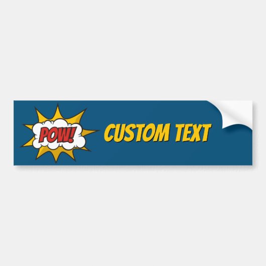 Pow Comic Sound-effect Bumpersticker (Voorkant)