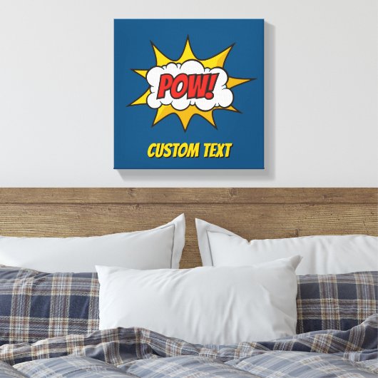 Pow Comic Sound-effect Canvas Afdruk (Insitu (Slaapkamer))