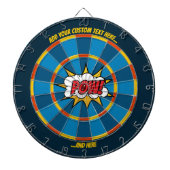 Pow Comic Sound Effect Dartbord met aangepaste tek (Voorkant)